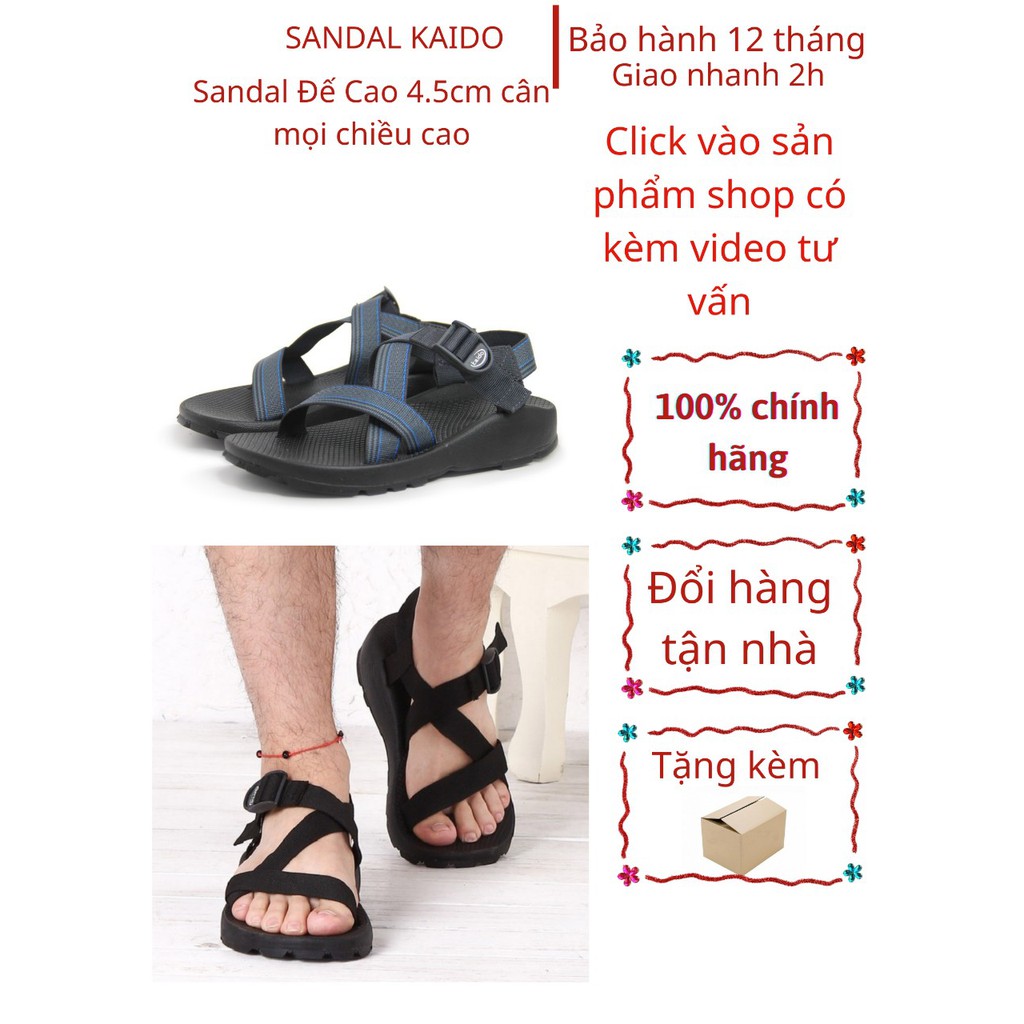 Sandal Nam | Sandal Đế Cao 4.5cm Thương Hiệu KAIDO KD189