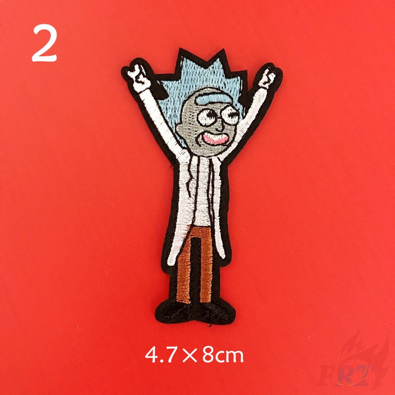 Miếng dán dùng ủi vá lên quần áo hình Rick và Morty