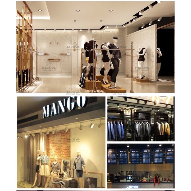 Đèn rọi, đèn rọi ray COB Ống Bơ rọi cửa hàng Công suất 30W HAPOVA NIKIS DR 02