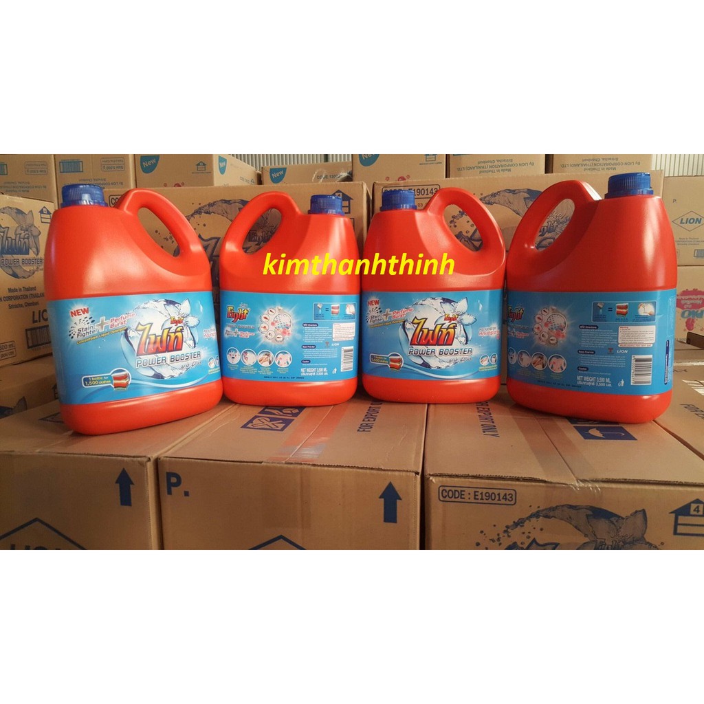 (KTT) Nước giặt FIGHT Booster 3500ml 4in1 Can Xanh