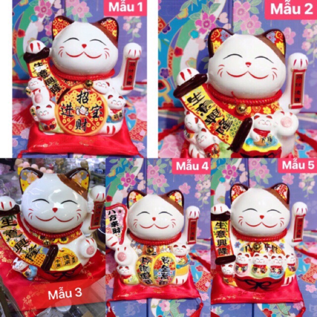 (BẢO HÀNH BỂ VỠ - LỖI MÁY 6 THÁNG) Mèo thần tài, mèo may mắn maneki neko (50 mẫu) Thiên khách vạn lai