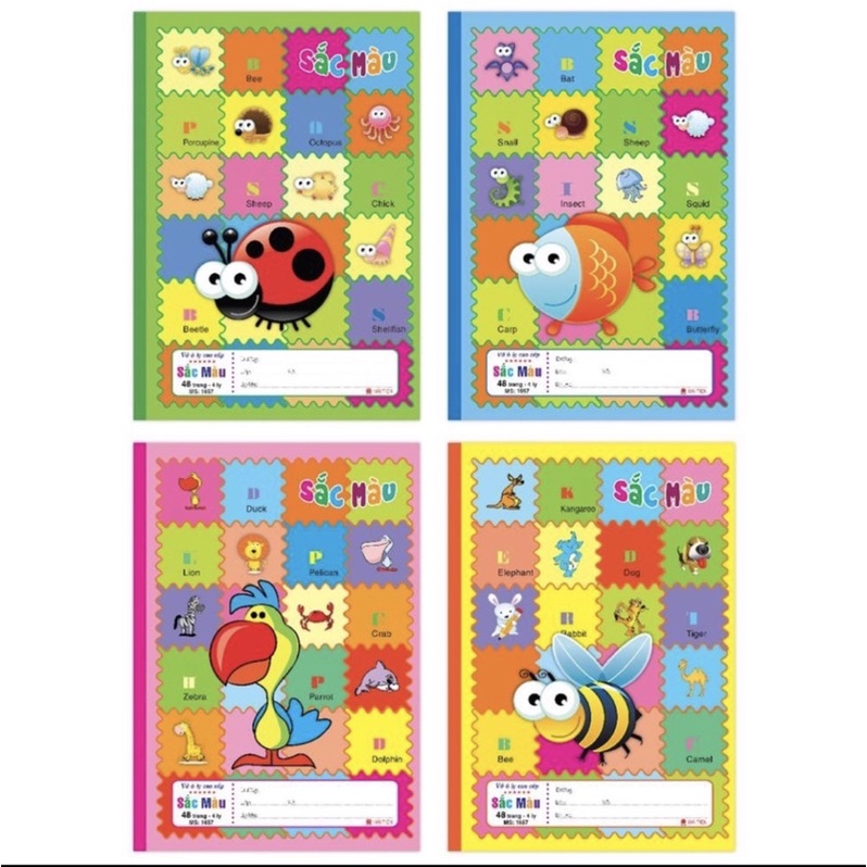 Vở ô ly Sắc màu ( Set 5 quyển)