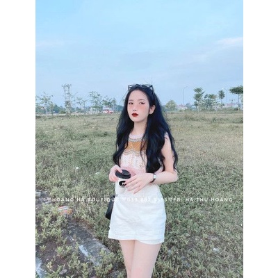 Áo Sát Nách Nữ Xanh Hồng - Phối Chất Montoghi