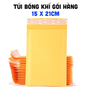 Túi Giấy Đóng Hàng Lót Bóng Khí Bao Thư Gói Hàng Túi Bong Bóng  (Size 15 x 21 cm)