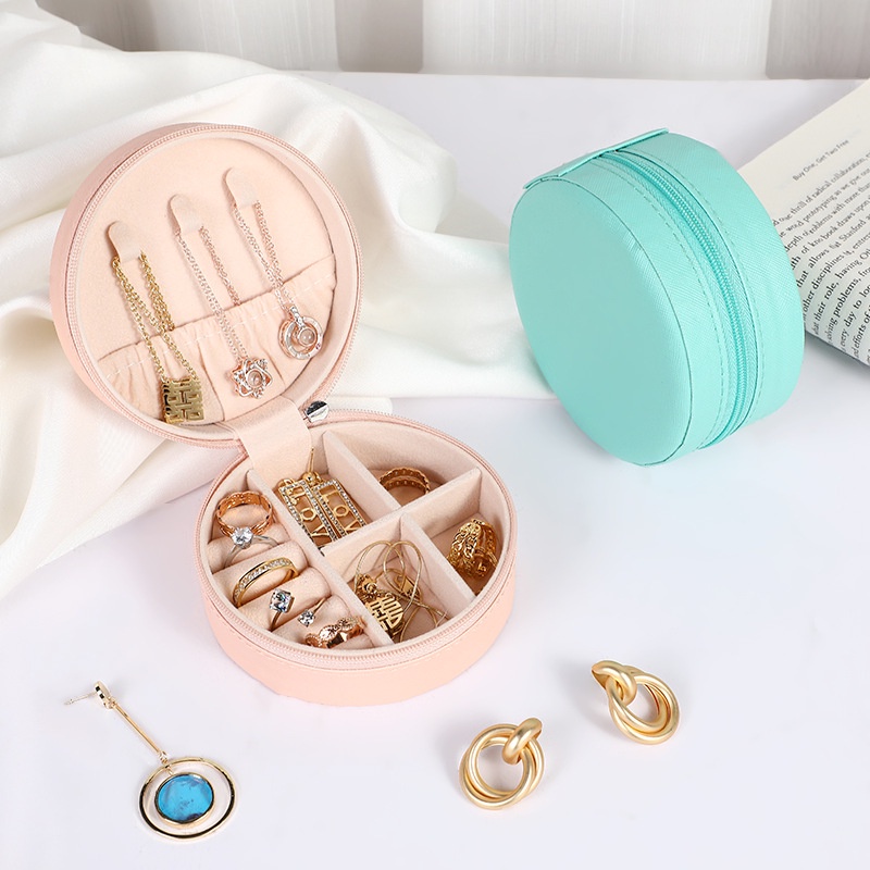 Hộp Đựng Trang Sức Có Khóa Kéo Thiết Kế Dễ Thương