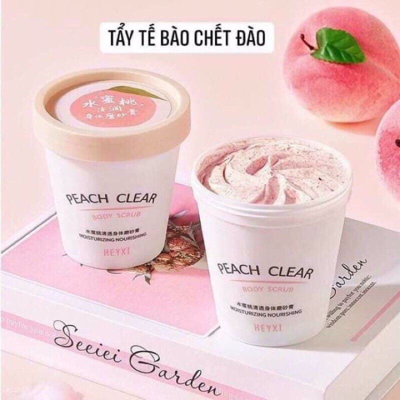 Tẩy da chết Body Heyxi Peach Clear- nội địa Trung