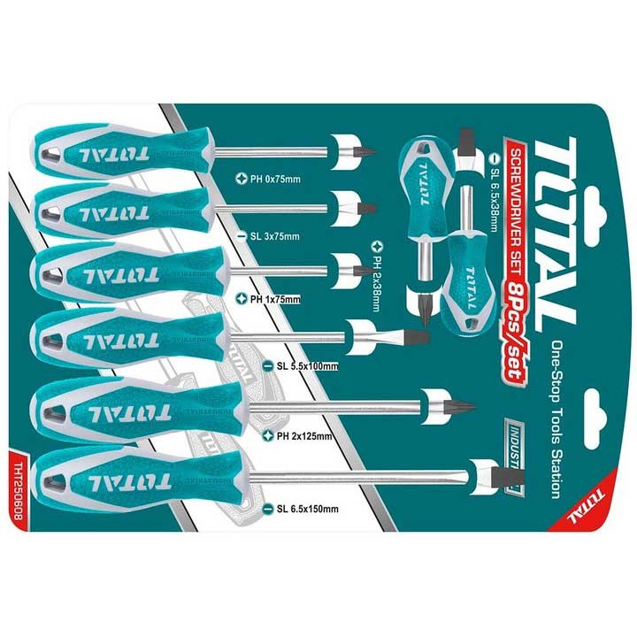 ĐỒ NGHỀ TOTAL Bộ 8 tua vít THT250608
