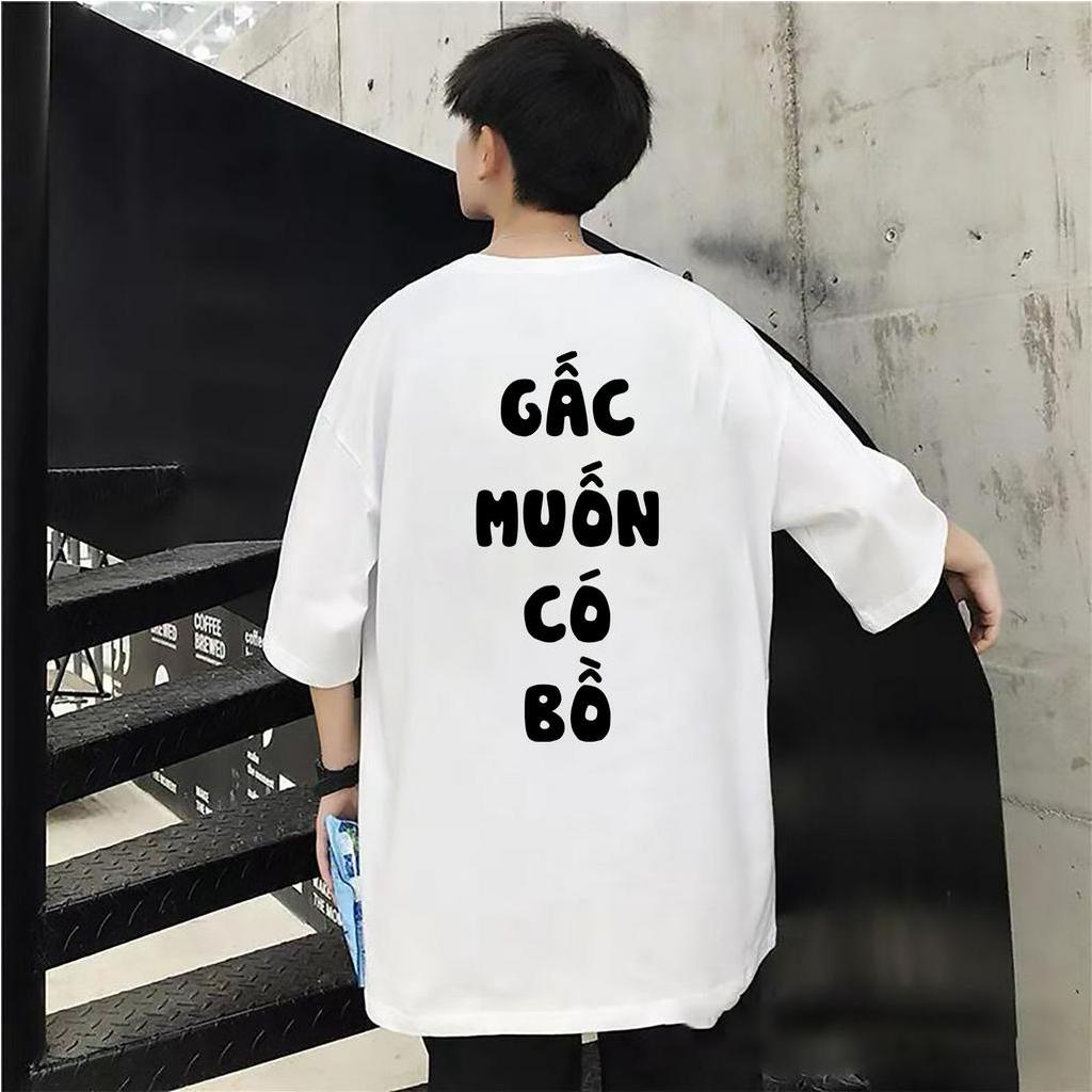 Áo thun unisex nam nữ, áo phông from rộng tay lỡ " gấc muốn có bồ" sản phẩm hot trent
