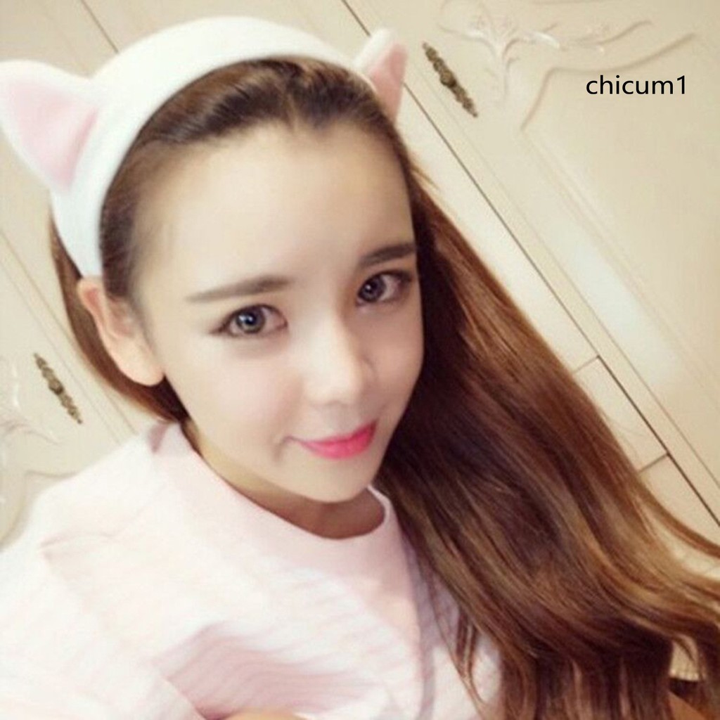 Băng Đô Tai Mèo Dễ Thương Chất Liệu An Toàn Cho Da Dành Cho Nữ