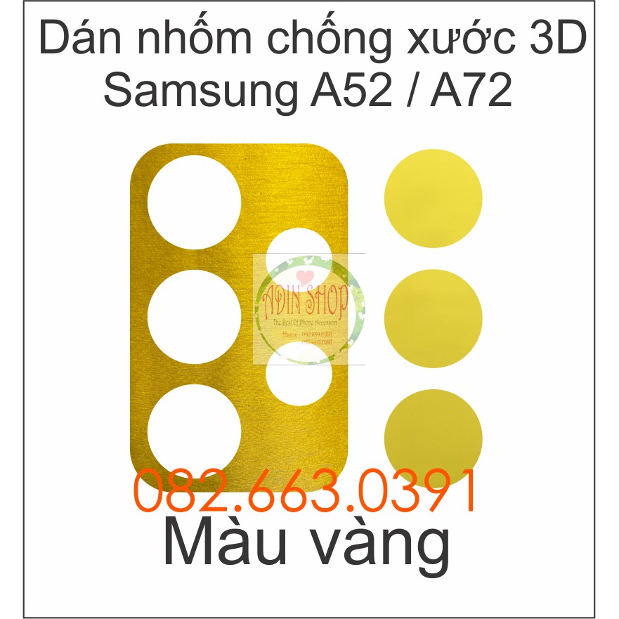 Dán nhôm chống xước camera Samsung A52 / A72