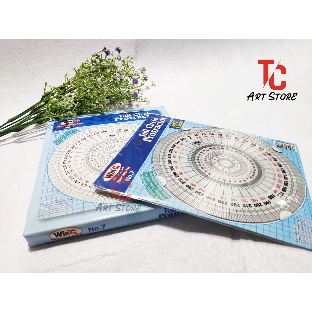 Thước đo độ, Full Circle Protractor Ruler No.7 - Thước vẽ kỹ thuật