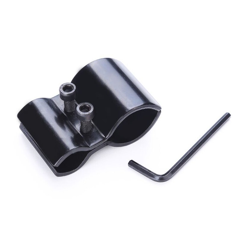 Kẹp 2 ống tròn QQ cổ ngắn, kẹp cành QQ dùng cho đèn laze, đèn pin...... pklz +1 tô vít lục giác pkb