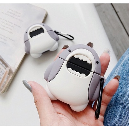 Case bao airpod 1 2 Stupid&Cute Shark Cá mập con - Vỏ bọc đựng tai nghe không dây