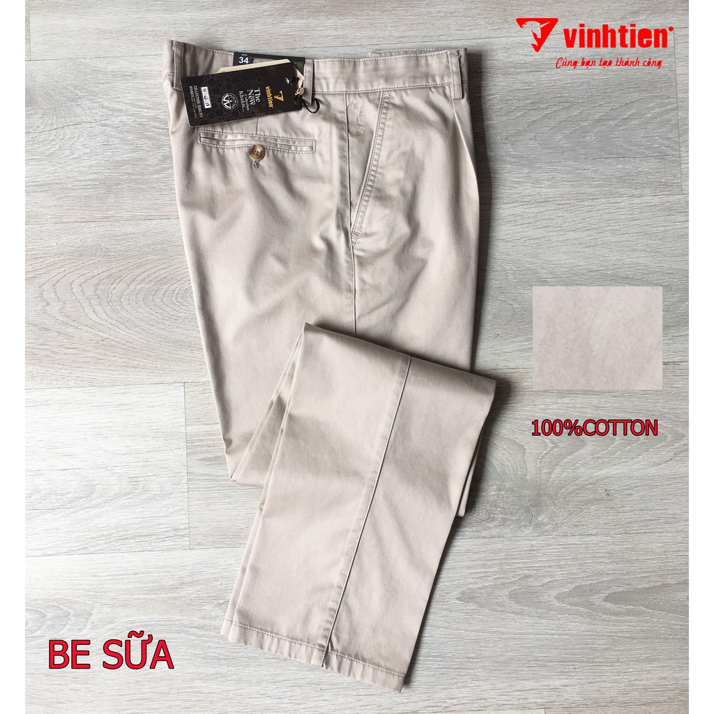 Quần kaki 1Ly Vĩnh Tiến 100% Cotton Dành Cho Trung Niên KK565