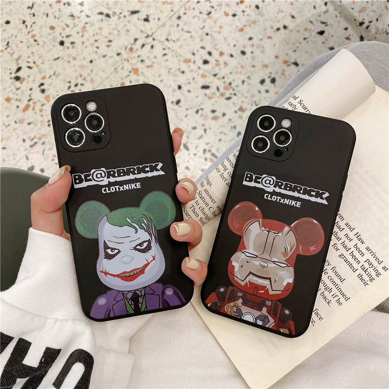 Ốp lưng iphone cạnh vuông in hình BearBrick siêu cool 6s/6plus/6splus/7plus/8plus/x/xs/xs max/11/11promax/12pro/12promax | BigBuy360 - bigbuy360.vn