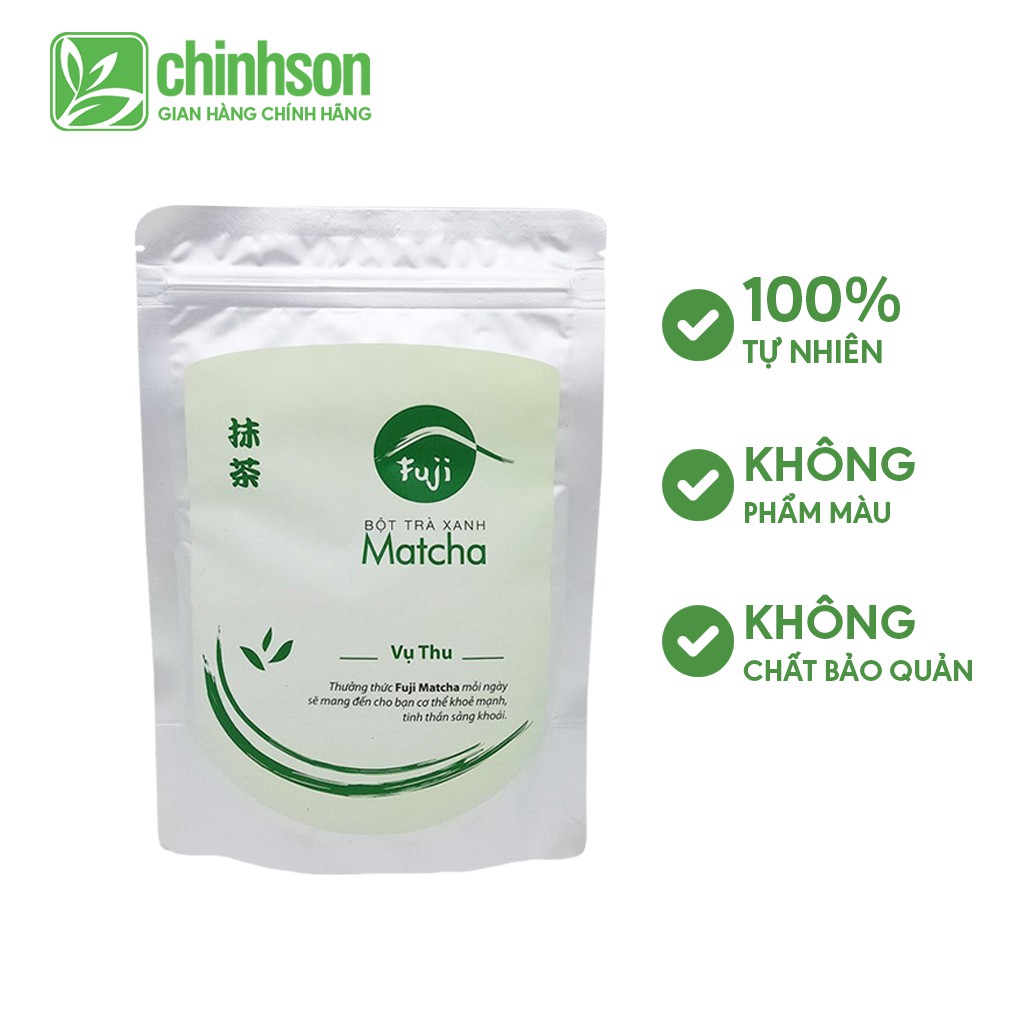 Bột Trà Xanh Đắp Mặt, Dưỡng Da Fuji Matcha Thu 100g - Nguyên Chất, 100% Tự Nhiên | Trà Chính Sơn