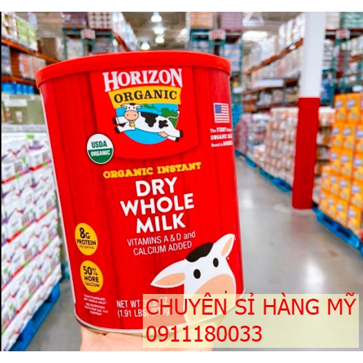 BILL AIR - Date 2025 Sữa Tươi Dạng Bột Horizon Organic 870g cho bé từ 1 tuổi