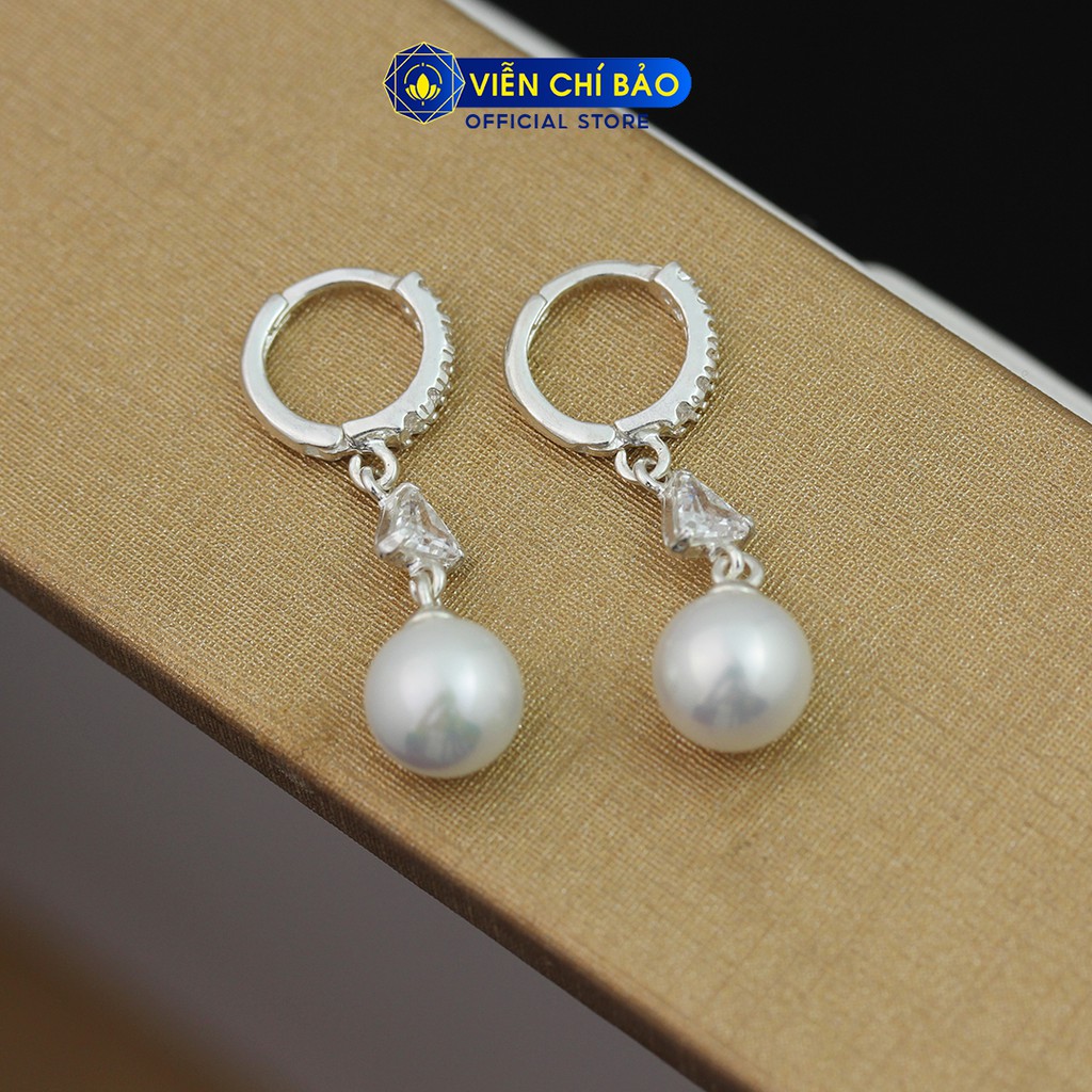 Bông tai bạc nữ dạng thả chất liệu bạc 925 thời trang phụ kiện trang sức nữ Viễn Chí Bảo B400139x