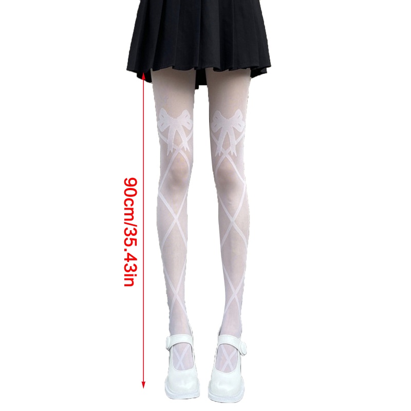 Quần tất dây đan chéo trong suốt phong cách gothic punk Lolita mùa hè cho nữ