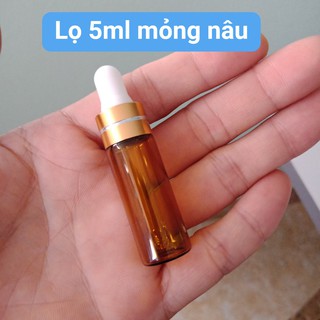 Combo 100 lọ chiết tinh dầu 5ml thủy tinh màu Nâu