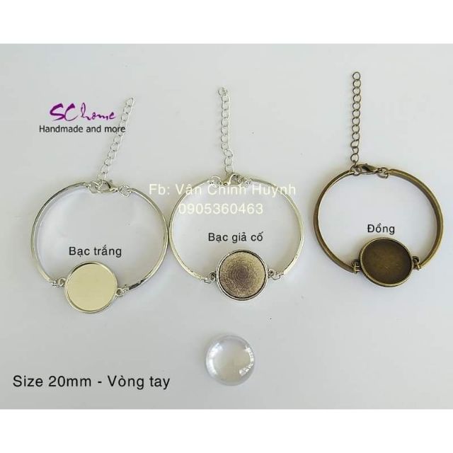 Vòng tay retro DIY 20mm