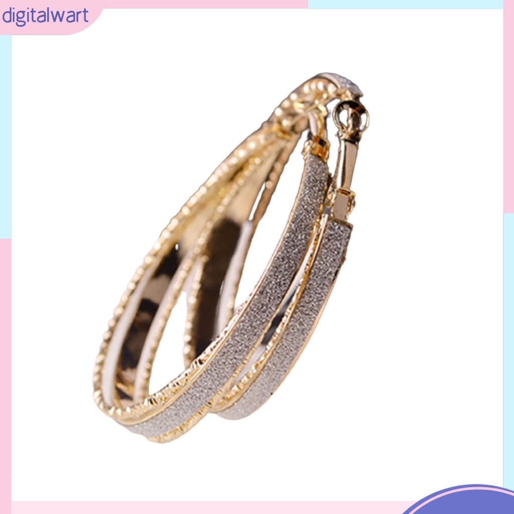 Đôi hoa tai tròn cỡ lớn thời trang vintage cho nữ