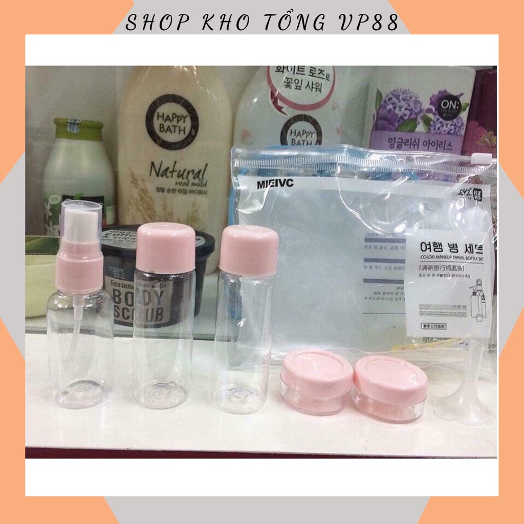 [HÀNG CÓ SẴN - FREE SHIP 99K] Bộ chiết mỹ phẩm 7 món tiện dụng 88143 KHO TÔNG
