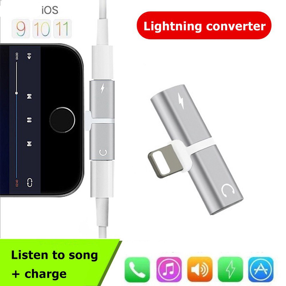 Đầu cắm chuyển đổi 2 trong 1 dành cho iPhone