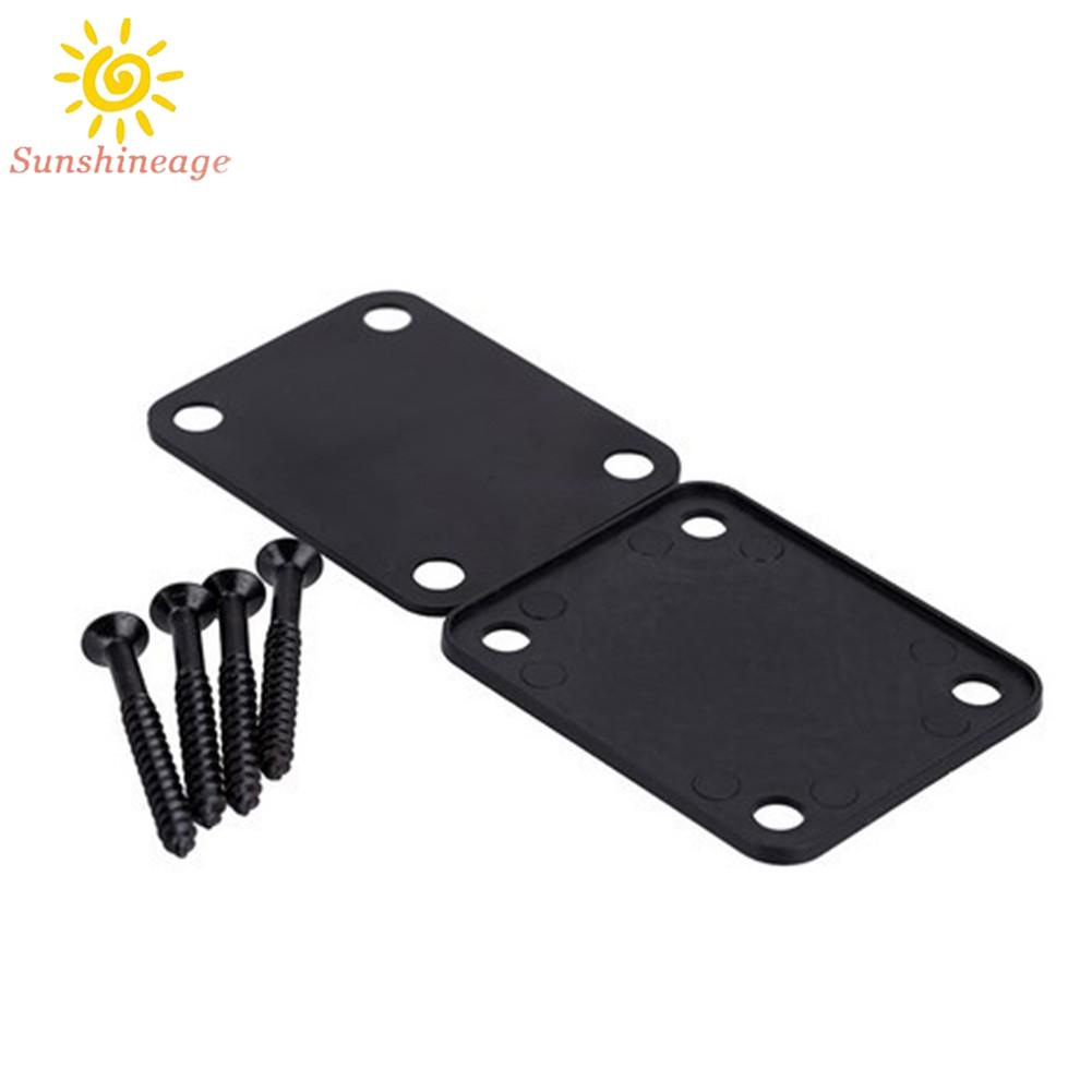 SUNAGE- ~Electric Guitar Neck Joint Plate Backing Black Connect Plate Practical【SUNAGE-HOT Fashion】