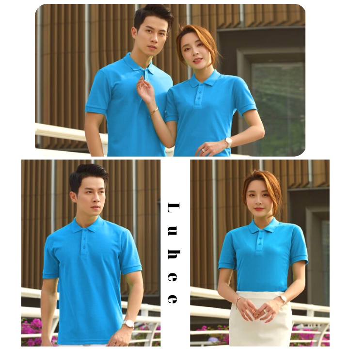 Áo POLO màu XANH Y.A - Áo phông Trơn Nam Nữ,ngắn tay có cổ,vải cao cấp không xù,co dãn 4 chiều. Nhận IN ẤN theo yêu cầu