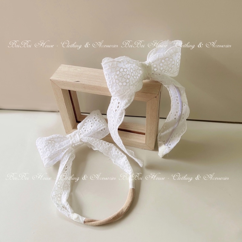 Turban, bờm nơ dựng thiết kế style Korea cho bé