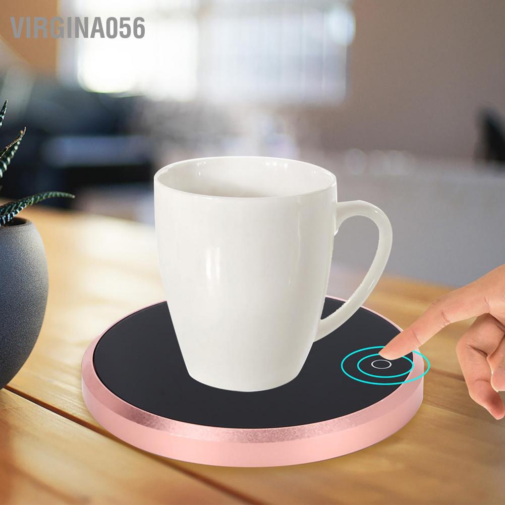 Hàng Hot Máy điều nhiệt cảm ứng không thấm nước Hệ thống sưởi ấm Coaster Pad điện Cà phê Mug Warmer Gold Hàng giao ngayVirgina056