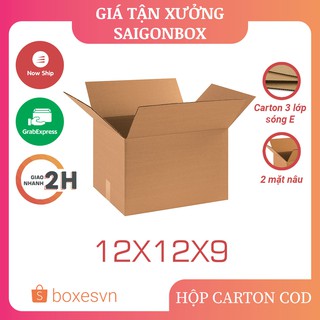 Combo 50 thùng hộp carton size 12x12x9 cm để đóng gói hàng hóa