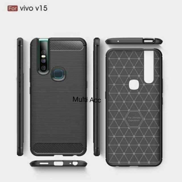 Ốp Điện Thoại Silicon / Sợi Carbon Cho Vivo V15 / Case Ipaky