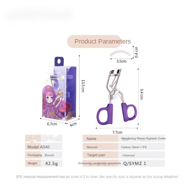 Dụng cụ bấm cong lông mi bằng thép không gỉ hình trái tim