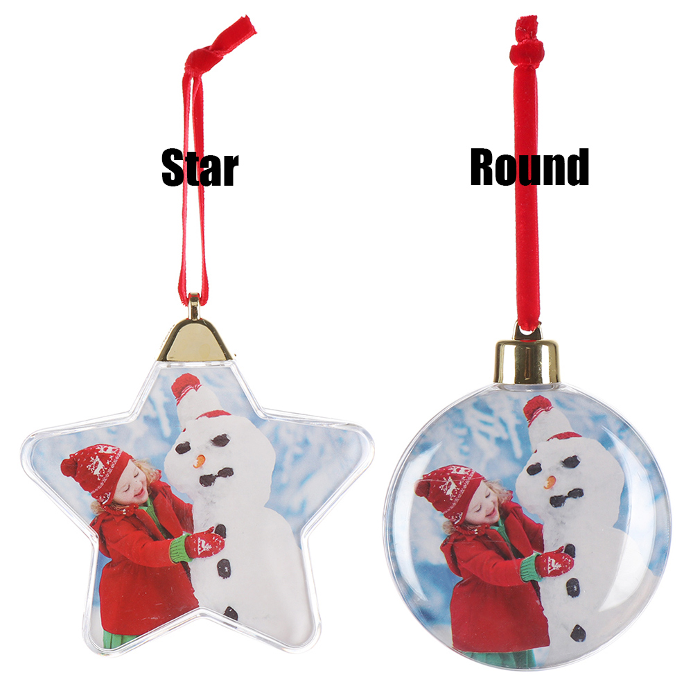 Mặt dây có thể lồng hình ảnh bản thân thiết kế dễ thương dùng để trang trí cây thông noel