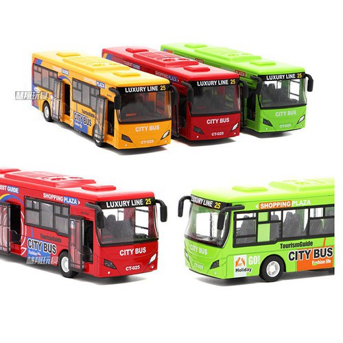 Mô hình xe ô tô City Bus đồ chơi trẻ em bằng sắt chạy cót có âm thanh và đèn xe tỉ lệ 1:32 - DC012DKP