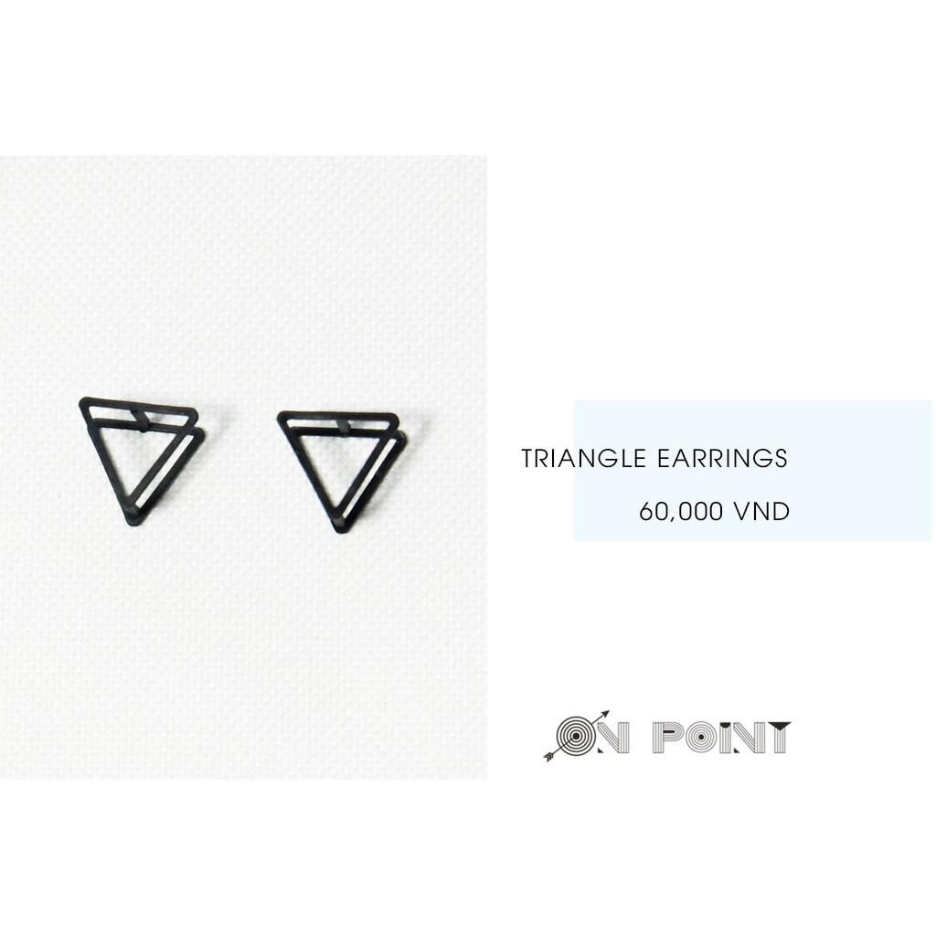 Double Triangle earrings (Black)
