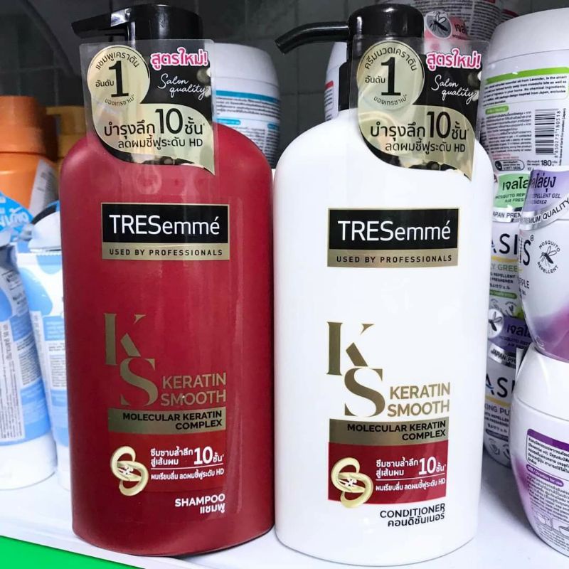 0Combo Dầu Gội, Dầu Xả TRESEMME Salon Rebond Cho tóc hư tổn