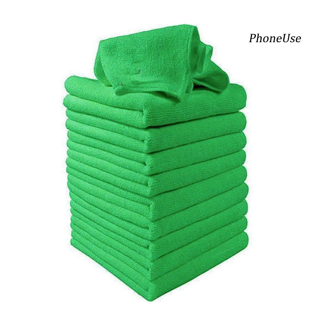 Set 10 khăn mềm vệ sinh xe ô tô 25x25cm