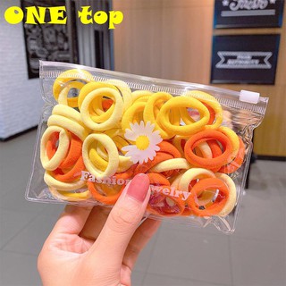 Bộ 50 Dây Buộc Tóc Hình Hoa Cúc 50