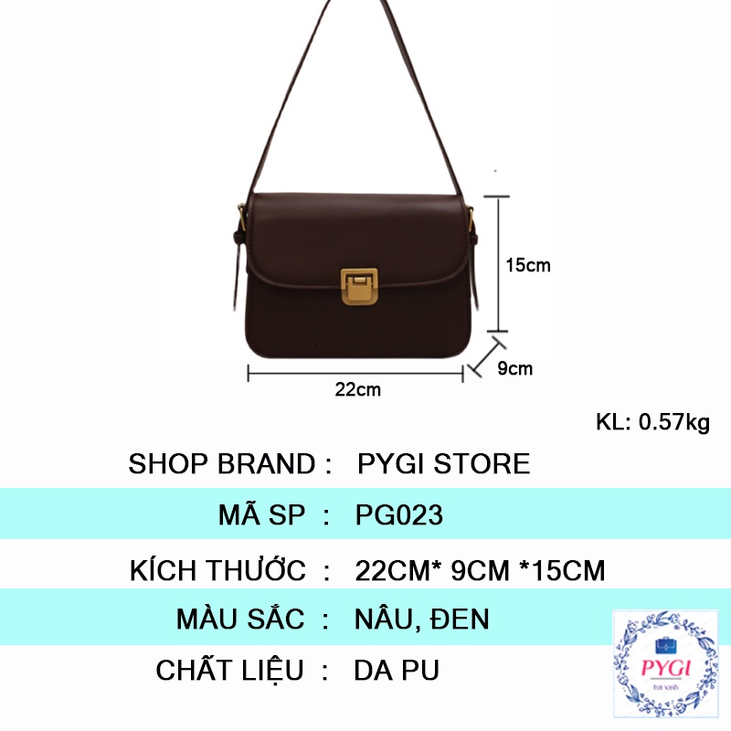 Túi Xách Nữ, Túi Đeo Chéo Nữ VINTAGE Siêu Đẹp Dáng Trơn Đứng Form Đi Chơi, Đi Làm PYGI STORE PG023