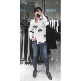 sơ mi Galvin oversize họa tiết Cây Dừa