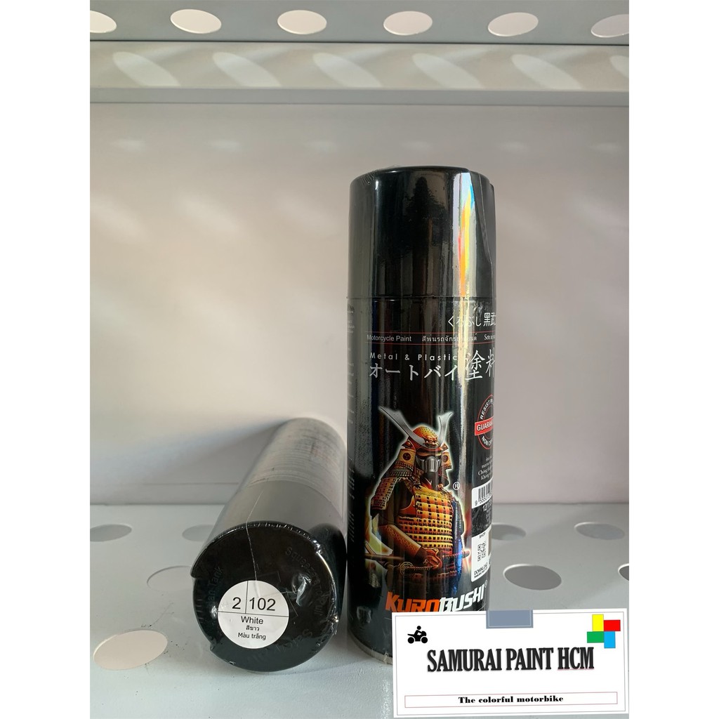 2/102 Sơn xịt Samurai MÀU TRẮNG BÓNG