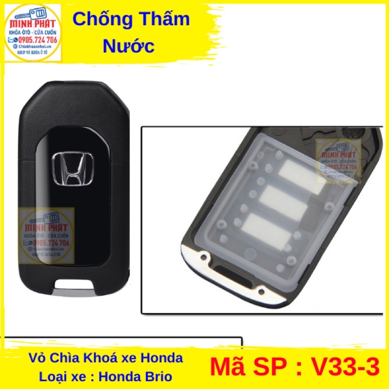 Vỏ Chìa Khoá độ gập xe Honda City và Brio mẫu V33