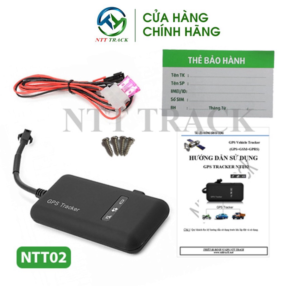 HOT SALE Định vị GPS chống trộm xe máy ô tô ưu đãi mua kèm sim 4G chính hãng NTT02 - NTT Track )(*