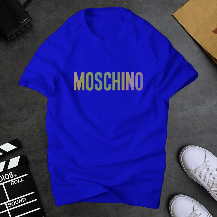 Áo thun nam cổ tròn Moschino Phản quang 7 màu cá tinh , lịch lãm - Vải dầy dặn con giãn tốt | Ur sport