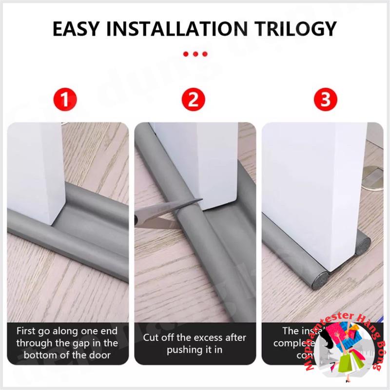 Thanh Chặn Cửa Dài 93cm Đa Năng - Ron Đệm Nẹp Mút Xốp Chắn Ngăn Côn Trùng, Chắn Gió, Bụi Bẩn Giảm Tiếng Ồn