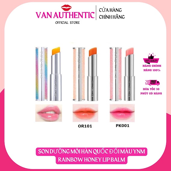 Son dưỡng, Son dưỡng môi cầu vồng YNM Rainbow Honey Lip Balm, dưỡng ẩm, mờ thâm