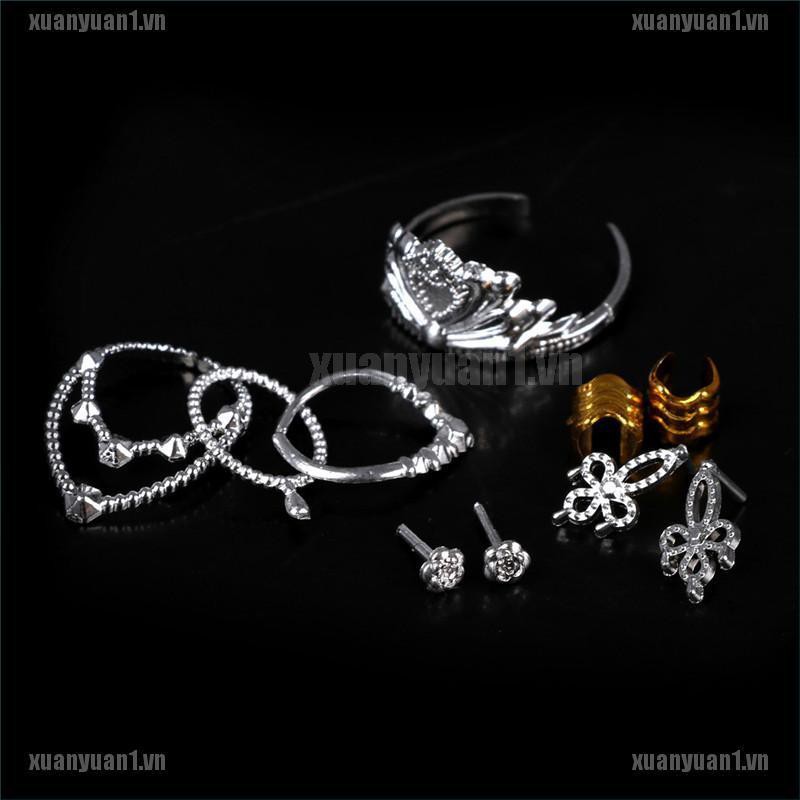 [XUANYUAN1] Set 10 Vương Miện Nhựa Màu Bạc / Vòng Tay / Vòng cổ Cho Búp Bê